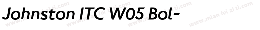 Johnston ITC W05 Bol字体转换
